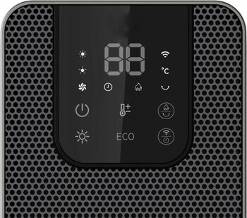 Semineu electric 2000W 2 trepte cu termostat si telecomanda timer dispay LED WiFi