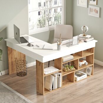 Birou Asi Home CT5 - AW Pin/Alb 129 x72 x120 cm
