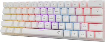 Tastatura Mecanica Gaming cu fir White Shark WAKIZASHI v2 RED Switch Tip Compact Carry-On Full Anti-Ghosting Taste Iluminate Rainbow LED
