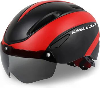 Casca rosie Bicicleta pentru Adulti MTB/Road CE Viziera Magnetica Detasabila UV400 Reglabila 57-61 cm 7 Ventilatii 230 g