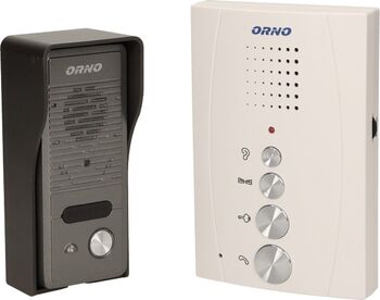 Interfon pentru o familie ELUVIO Orno OR-DOM-RE-914/W control automat al portilor ultra-slim alb/negru