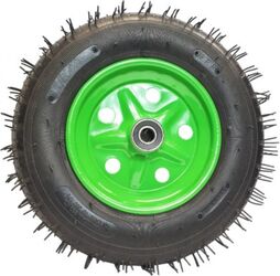 Roata 350-8 ax 20 cu rulment pentru Carucioare Lize si Roabe Cauciuc rezistent sarcina maxima 280 kg Verde
