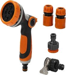 Set pistol irigat gradina 8 moduri include mufa rapida ½ ¾ 2 conectori