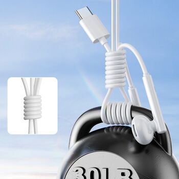 Căști cu fir JR-EC05 Joyroom Polimer USB-C Alb