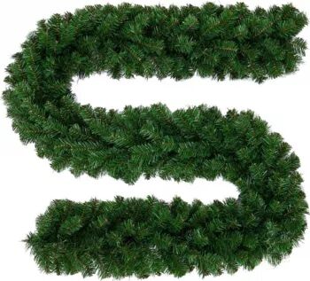 Ghirlanda de Crăciun 3m din Crenguțe de Brad Artificial Verde Natural Viena Deluxe Lungime 300cm Aspect Natural