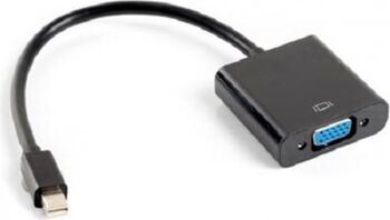 Adaptor Lanberg AD-0006-BK VGA-female - Mini DisplayPort Black