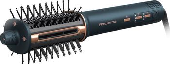 Rowenta Hair straightening brush/hair dryer | UB9720E0 | Ion conditioning | Number of heating levels 3 | 1100 W | Blue/Copper