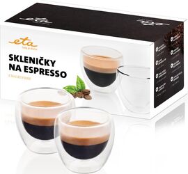 Eta | Espresso cups | ETA418193000 | For espresso coffee | 2 pc(s) | Dishwasher proof | Glass