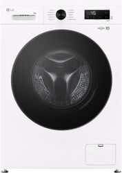 LG | Washing machine | F4X1009NWB | Energy efficiency class A | Front loading | Washing capacity 9 kg | 1400 RPM | Depth 55 cm | Width 60 cm | Display | LED | Steam function | Direct drive |