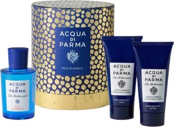 Acqua di Parma Set Acqua di Parma Blu Mediterraneo Fico di Amalfi Unisex Eau de Toilette 100 ml + Gel pentru mâini și corp 75 ml + Loțiune