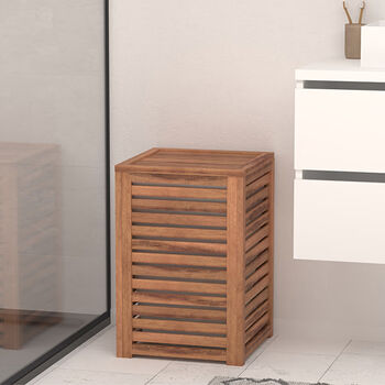 Coș rufe 65L 5Five Acacia din lemn de acacia 40x40x60 cm natur