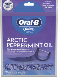Set Ata Dentară Oral-B Glide Arctic Peppermint Oil Tip Scobitoare Curățare Rapidă Cerata cu Alunecare Ușoară Fibră Rezistentă 75 buc
