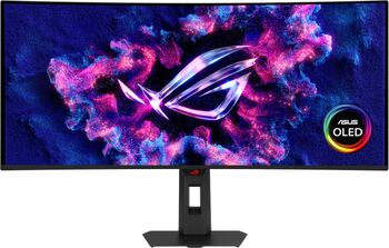 Monitor gaming curbat Asus 34" 280Hz QD-OLED 0.03ms ROG Strix OLED, 3440x1440, HDMI, DisplayPort, USB-C PD 15W, FreeSync Premium Pro G-SYNC, 1800R, 21 9, negru 90LM0D20-B01971