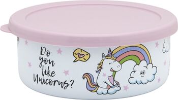 Vas cu capac Unicorn Metalac 14 cm. 0.75l emailat