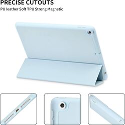 Husa pentru tableta Huawei Matepad T10 / T10s 9.7 / 10.1 Sigloo interior de piele sintetică spatele din silicon rezistent la șocuri BLEU