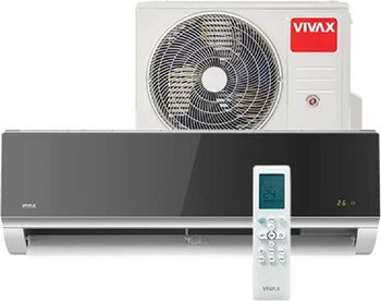 Aparat de aer condiționat Vivax R-Design Silver Mirror 12000 BTU Inverter Wi-Fi Mod Silențios Mod Noapte Argintiu