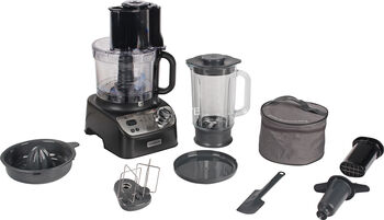 Robot de bucătărie compact Kenwood MultiPro XL Weigh+ negru, 1000W, cantar integrat, atașament blender