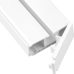 Sina perdea PVC simpla 1 canal alba 150 cm montaj tavan