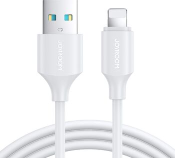 Cablu pentru încărcare și transfer de date Joyroom S-UL012A9 USB/Lightning 2.4A 1m Alb