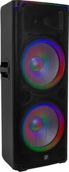 Boxa activa 250W RMS 2x15"/38cm + tweeter 1.75" cu BT/USB/SD/FM
