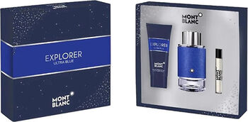 Montblanc Set Mont Blanc Explorer Ultra Blue Barbati Eau De Parfum 100ml + Gel De Dus 100ml + Eau De Parfum 7.5ml