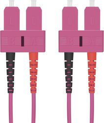Cablu fibră optica helos LWL Patchkabel OM4 Duplex 3,0mm SC-SC 50/125Micro m, violet, 3m, LSZH
