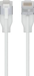 Cablu rețea Ubiquiti UniFi Etherlighting Cat.6a premium, alb, 2 metri, cu protecție