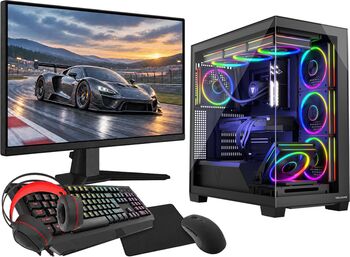 VIST Stellar Sistem PC Ryzen 7 8700F Ram 32GB NVIDIA GeFroce RTX 5060 SSD 1TB M.2 WIFI LCD 24 180Hz Windows 11 Pro preinstalat — imaginea 2