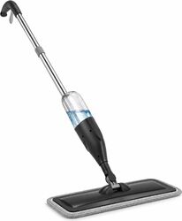 Mop cu pulverizator 300 ml 3 huse rotire 360° 122 cm Otel si Plastic Gri