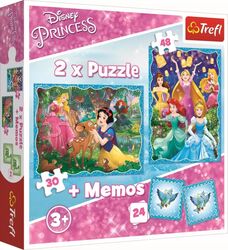 Puzzle Trefl 2in1 Memo Minunata Lume A Prințeselor
