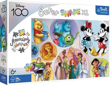 Puzzle Trefl Primo Super Shape Xxl 160 Disney 100 Lumea Disney