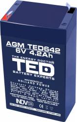 Acumulator stationar VRLA AGM 6V 4.2Ah F1 T1 TED Electric 
