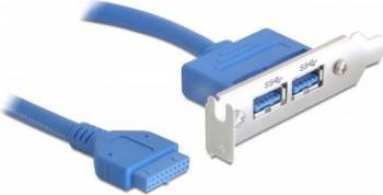 Adaptor Bracket Delock 2xUSB3.0 low profile 
