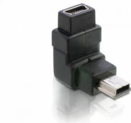 Adaptor Delock 65096 mini USB T 5 pini - mini USB M 5 pini Unghi 90 