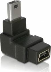 Adaptor Delock 65097 mini USB T 5 pini - mini USB M 5 pini Unghi 90 