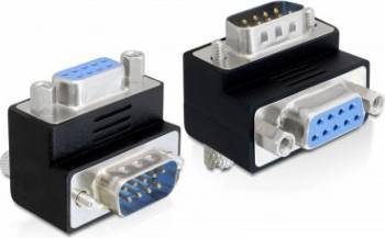 Adaptor Delock 65264 D-SUB T 9 pini - D-SUB M 9 pini Unghi 90 