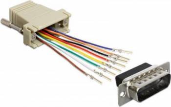Adaptor Delock 65432 D-sub 15 pini T - RJ45 M 