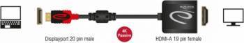 Adaptor Delock Displayport 1.2 la HDMI 4K 60 Hz T-M 