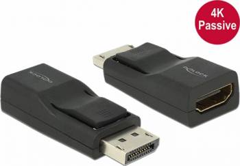 Adaptor Delock Displayport 1.2 la HDMI T-M 4K Pasiv negru 