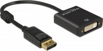 Adaptor Delock Displayport la DVI T-M 1.2 4K Activ Negru 