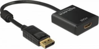 Adaptor Delock Displayport la HDMI T-M 1.2 4K Activ Negru 