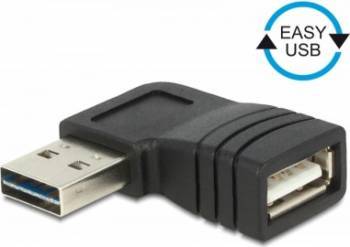Adaptor Delock EASY-USB 2.0-A T-M unghi stanga/dreapta 
