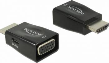Adaptor Delock HDMI la VGA T-M cu alimentare 65902 