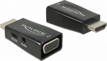 Adaptor Delock HDMI la VGA T-M cu alimentare si audio 65901 