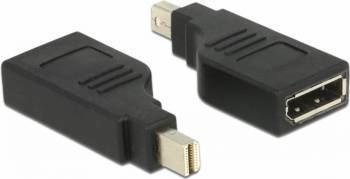Adaptor Delock mini Displayport la Displayport 4K 60 Hz unghi 90 T-M Negru 