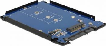 Adaptor Delock SATA 22 pini la M.2 NGFF + rack extern 2.5inch. 