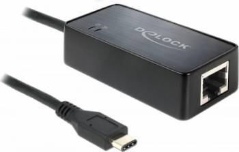 Adaptor Delock SuperSpeed USB USB 3.1 Gen 1 USB tip C la Gigabit LAN