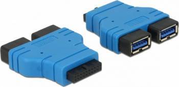 Adaptor Delock USB 3.0 pin header la 2 x USB 3.0-A M-M 