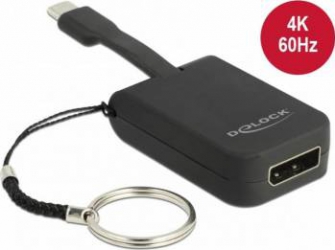 Adaptor Delock USB-C la DisplayPort 4K 60Hz pentru breloc 63940 