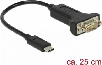 Adaptor Delock USB-C la Serial DB9 RS-232 FTDI 63908